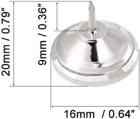 uxcell Crystal Upholstery Nails Tacks, 16m Dia Head 15mm Length Shank for Furniture Sofa Headboards, 20 Pcs in Saudi Arabia