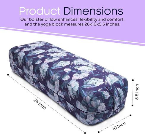 Yoga Bolster Pillow (Navy Suede With Gold Moon Phases) in Saudi Arabia