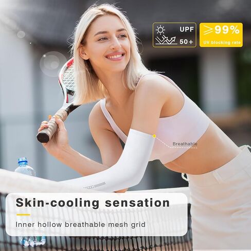 Women's UV Sun Protection Arm Cover - Tattoo Coverup - UPF 50 Cooling Sleeve for Outdoor Sports Cycling Gray Fashion in Saudi Arabia