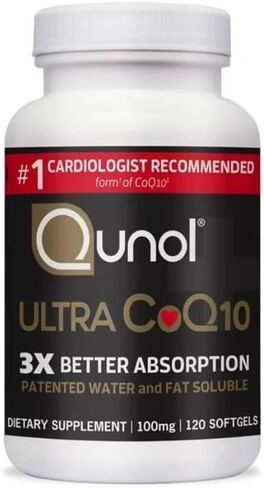 100 ملغ من CoQ10، امتصاص أفضل 3 مرات، مكملات فيتامينات CoQ10 المضادة للأكسدة لصحة القلب وإنتاج الطاقة، 120 كبسولة هلامية، عبوة واحدة in Saudi Arabia