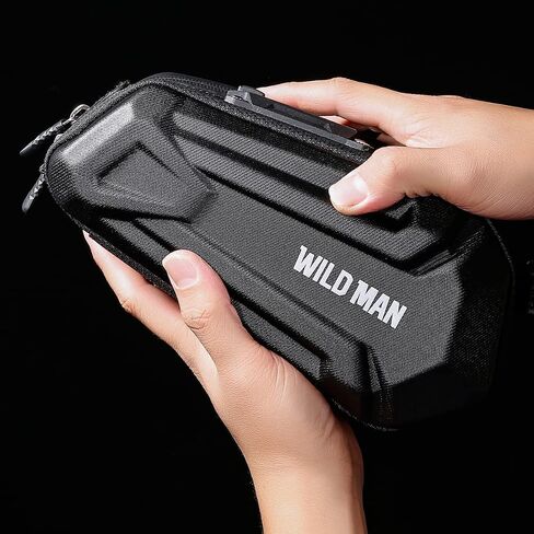 WILD MAN 1.2L Quick Release Hard Shell Rainproof Bike Saddle Bag Under Seat Pouch for Mountain Road Bike MTB Cycling(XT7, Sun pattern) in Saudi Arabia
