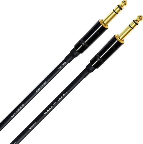 WORLDS BEST CABLES 4 Units - 1 Foot - Canare L-4E6S Star Quad, Patch Cable terminated with Neutrik-Rean NYS ¼ Inch (6.35mm) Gold TRS Stereo Phone Plugs - CUSTOM MADE in Saudi Arabia