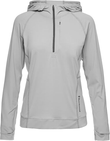 BLACK DIAMOND Equipment Women's Alpenglow Pro Hoody - Pewter - Medium in Saudi Arabia