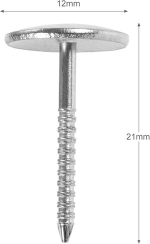 dophee 100Pcs Vintage Style Upholstery Nails Studs Tacks Pins for Furniture Sofa Basket Crafts Door Decoration, Silver, 12x21mm/0.47"x0.83" in Saudi Arabia