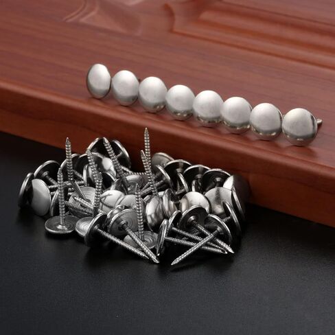 dophee 100Pcs Vintage Style Upholstery Nails Studs Tacks Pins for Furniture Sofa Basket Crafts Door Decoration, Silver, 12x21mm/0.47"x0.83" in Saudi Arabia
