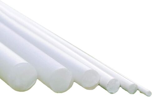 10pcs ABS Styrene Plastic Round Bar Rod Dia 2mm Length 9.8" 250mm White in Saudi Arabia