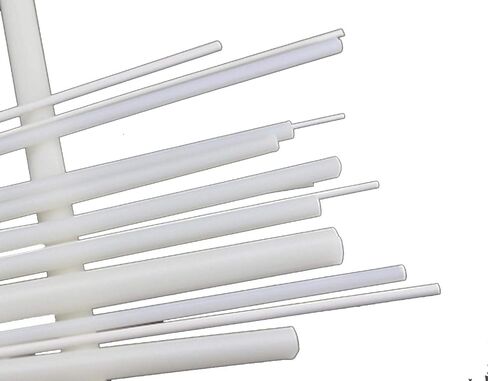 10pcs ABS Styrene Plastic Round Bar Rod Dia 2mm Length 9.8" 250mm White in Saudi Arabia