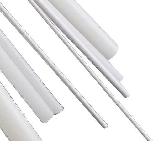 10pcs ABS Styrene Plastic Round Bar Rod Dia 2mm Length 9.8" 250mm White in Saudi Arabia