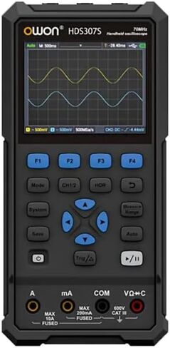 راسم الذبذبات الرقمي من سلسلة OWON HDS300 + مقياس متعدد + مولد موجي، متعدد الوظائف في واحد (HDS310S 100MHz 500MS/s 4 1/2 Digital 30MHz) in Kuwait