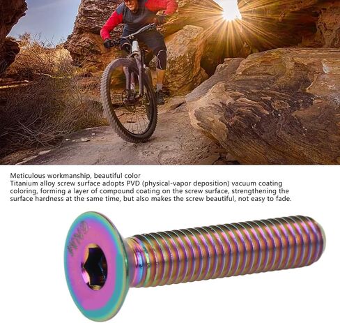 Bike Stem Bolt Screw, M6x30mm Titanium Alloy Flat Head Headset Cap Bolt Bike Headset Stem Top Cap Fixing Bolt in Saudi Arabia