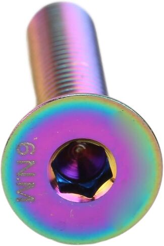 Bike Stem Bolt Screw, M6x30mm Titanium Alloy Flat Head Headset Cap Bolt Bike Headset Stem Top Cap Fixing Bolt in Saudi Arabia
