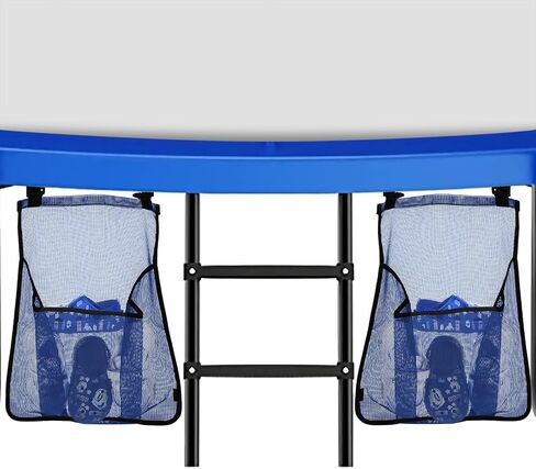 2 Pieces Trampoline Shoes Bag, Trampoline Storage Mesh Bag with 2 Hook and Loop Strap, Trampoline Shoe Holder, Indoor Fitness Shoes Organizer, Trampoline Equipment Bag Trampoline Accessories in Saudi Arabia