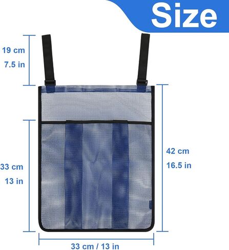 2 Pieces Trampoline Shoes Bag, Trampoline Storage Mesh Bag with 2 Hook and Loop Strap, Trampoline Shoe Holder, Indoor Fitness Shoes Organizer, Trampoline Equipment Bag Trampoline Accessories in Saudi Arabia