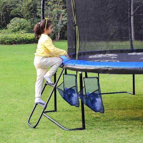 2 Pieces Trampoline Shoes Bag, Trampoline Storage Mesh Bag with 2 Hook and Loop Strap, Trampoline Shoe Holder, Indoor Fitness Shoes Organizer, Trampoline Equipment Bag Trampoline Accessories in Saudi Arabia