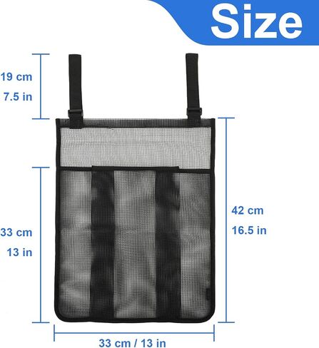 2 Pieces Trampoline Shoes Bag, Trampoline Storage Mesh Bag with 2 Hook and Loop Strap, Trampoline Shoe Holder, Indoor Fitness Shoes Organizer, Trampoline Equipment Bag Trampoline Accessories in Kuwait