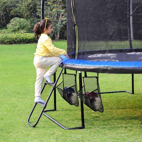 2 Pieces Trampoline Shoes Bag, Trampoline Storage Mesh Bag with 2 Hook and Loop Strap, Trampoline Shoe Holder, Indoor Fitness Shoes Organizer, Trampoline Equipment Bag Trampoline Accessories in Kuwait