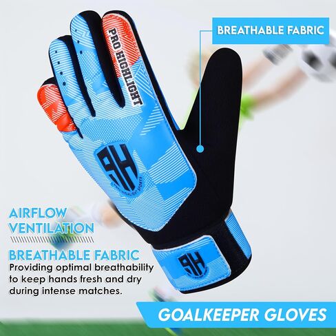 Goalkeeper Goalie Gloves, Soccer Gloves with Wrist Support, Soccer Goalkeeper Gloves for Kids, Youth and Junior Football Training in Saudi Arabia