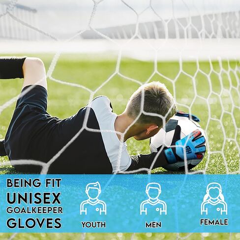 Goalkeeper Goalie Gloves, Soccer Gloves with Wrist Support, Soccer Goalkeeper Gloves for Kids, Youth and Junior Football Training in Saudi Arabia