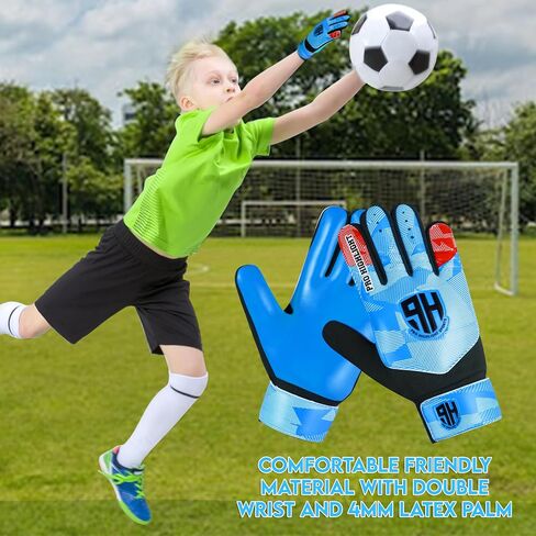 Goalkeeper Goalie Gloves, Soccer Gloves with Wrist Support, Soccer Goalkeeper Gloves for Kids, Youth and Junior Football Training in Saudi Arabia