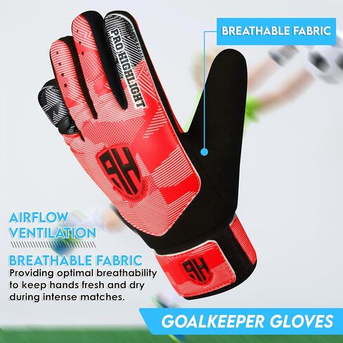 Goalkeeper Goalie Gloves, Soccer Gloves with Wrist Support, Soccer Goalkeeper Gloves for Kids, Youth and Junior Football Training in Saudi Arabia