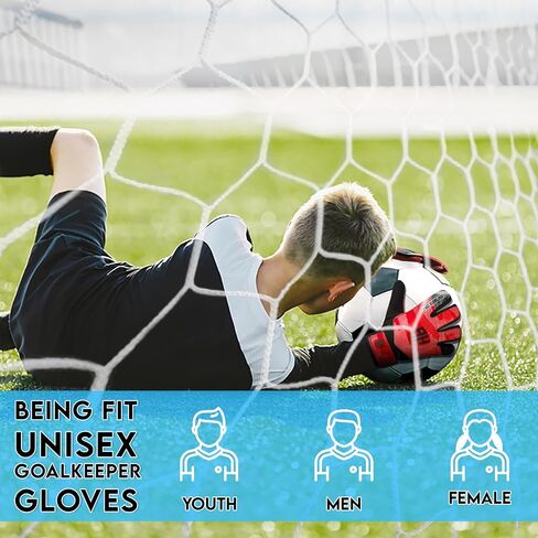 Goalkeeper Goalie Gloves, Soccer Gloves with Wrist Support, Soccer Goalkeeper Gloves for Kids, Youth and Junior Football Training in Saudi Arabia