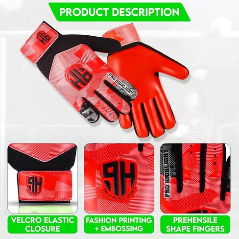 Goalkeeper Goalie Gloves, Soccer Gloves with Wrist Support, Soccer Goalkeeper Gloves for Kids, Youth and Junior Football Training in Saudi Arabia