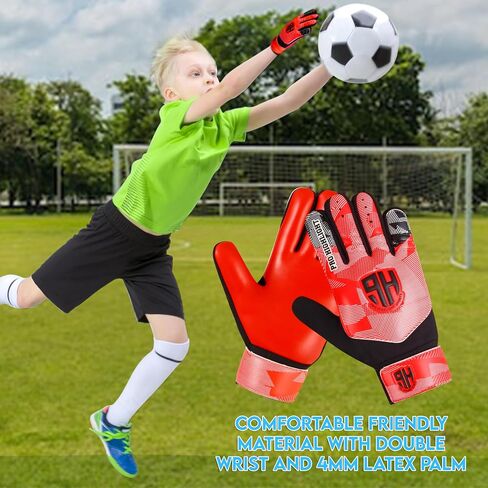 Goalkeeper Goalie Gloves, Soccer Gloves with Wrist Support, Soccer Goalkeeper Gloves for Kids, Youth and Junior Football Training in Saudi Arabia