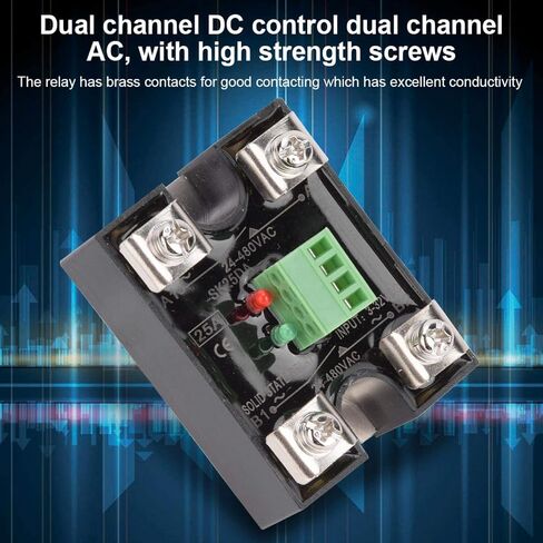 مرحل الحالة الصلبة SSR-10/25/40DA-3-32V DC إلى 24-480V AC ثنائي القناة in Saudi Arabia