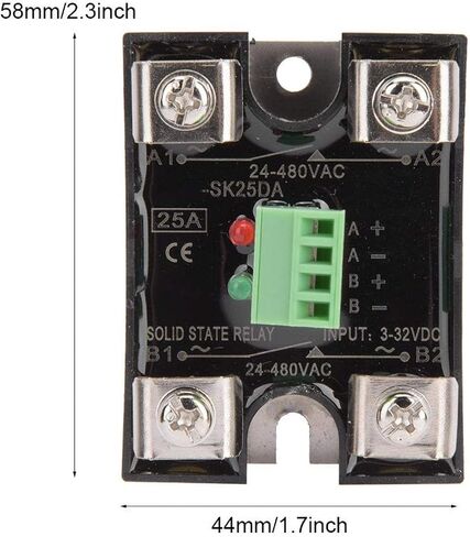 مرحل الحالة الصلبة SSR-10/25/40DA-3-32V DC إلى 24-480V AC ثنائي القناة in Saudi Arabia