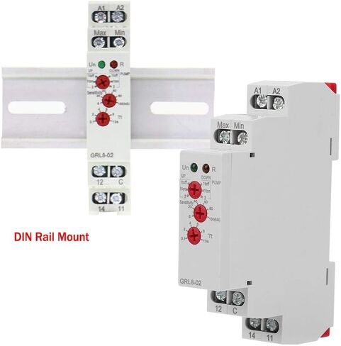 Liquid Level Controller GRL8-02 Automatic Water Level Controller Relay Water Level Controller 24Vwith DIN Rail Mount for Pool Liquid Level Monitoring in Saudi Arabia