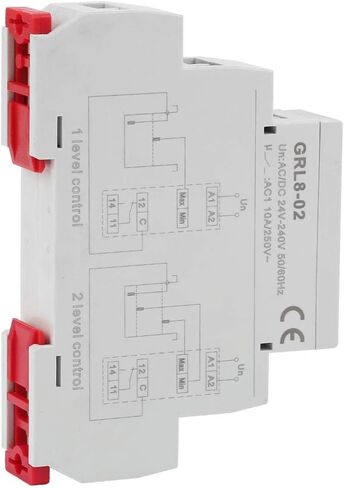 Liquid Level Controller GRL8-02 Automatic Water Level Controller Relay Water Level Controller 24Vwith DIN Rail Mount for Pool Liquid Level Monitoring in Saudi Arabia