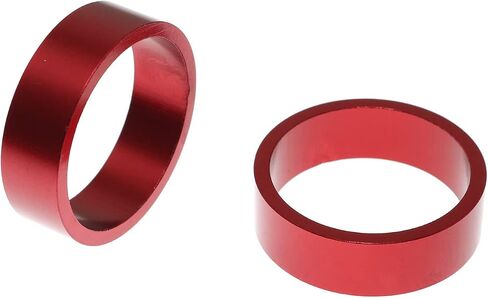 1-1/8 inch Bicycle Headset Spacer 3PCS 1 1/8-Inch 10mm Red Aluminum Alloy Bike Front Stem Headset Spacer Forklift Gasket for MTB BMX Mountain Road Bike Bicycle Handlebar Gasket in Saudi Arabia