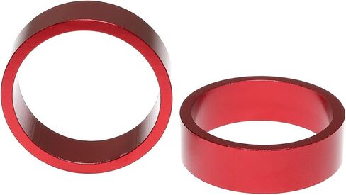 1-1/8 inch Bicycle Headset Spacer 3PCS 1 1/8-Inch 10mm Red Aluminum Alloy Bike Front Stem Headset Spacer Forklift Gasket for MTB BMX Mountain Road Bike Bicycle Handlebar Gasket in Saudi Arabia