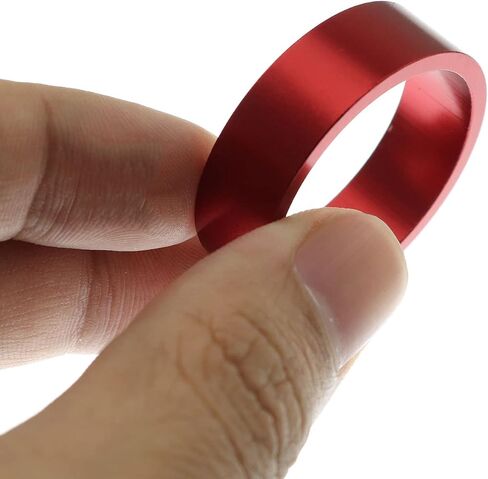 1-1/8 inch Bicycle Headset Spacer 3PCS 1 1/8-Inch 10mm Red Aluminum Alloy Bike Front Stem Headset Spacer Forklift Gasket for MTB BMX Mountain Road Bike Bicycle Handlebar Gasket in Saudi Arabia