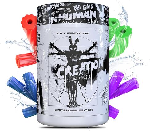 AfterDark Supplements Creation Creatine Monohydrate Powder, 10000mg Creatine Matrix Blend, Promotes Power, Endurance & Muscle Growth, GMP Certified, USA Made, 21 Servings, Cherry Italian Ice. in Saudi Arabia