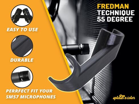 SplashNcolor Fredman تقنية SM57 مشبك ميكروفون 55 درجة مزدوج Shure SM57 مشبك ميكروفون لتسجيل الاستوديو الموسيقى الحية in Saudi Arabia