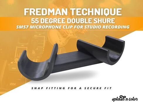SplashNcolor Fredman تقنية SM57 مشبك ميكروفون 55 درجة مزدوج Shure SM57 مشبك ميكروفون لتسجيل الاستوديو الموسيقى الحية in Saudi Arabia