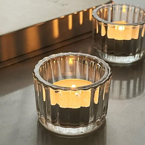 WDHODEC Amber Candle Holders Set of 24, Glass Tealight Votive Candle Holders for WeddingTable Birthday Party Decoration in Saudi Arabia