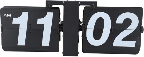Retro Flip Desk Shelf Clock, Modern Digital Mechanical Auto Flip Down Clock,12 Hours Vintage Table Desk Clock Home Decor Ideal for Home Office Christmas (Black) in Saudi Arabia