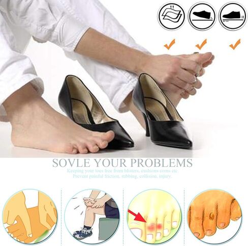12 Pieces Gel Toe Sleeves Corn Cushion Silicone Toe Tubes Protectors for Cushions Corns, Blisters, Nail Issue, Reduce Friction，Bunions，Hammer Toes (Beige) in Saudi Arabia