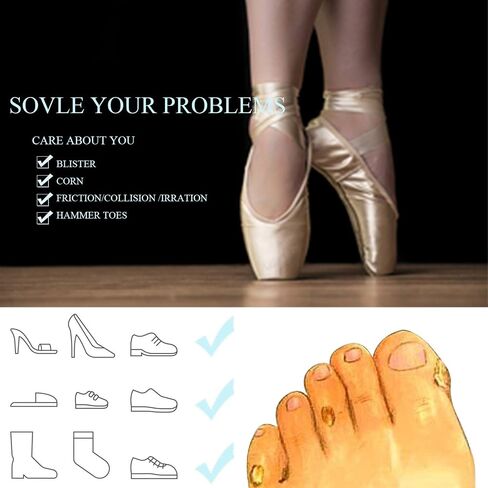 12 Pieces Gel Toe Sleeves Corn Cushion Silicone Toe Tubes Protectors for Cushions Corns, Blisters, Nail Issue, Reduce Friction，Bunions，Hammer Toes (Beige) in Saudi Arabia