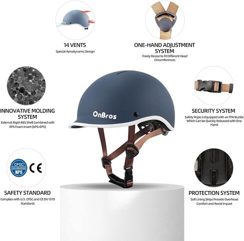 Kids Helmet OnBros Kids Bike Helmet Multi-Sport Adjustable Skateboard Helmet for Kids Girls Boys 51-55CM in Saudi Arabia