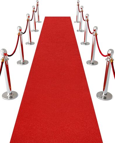 Red Carpet Runner for Party, 3x10ft Extra Thick Non-Slip Red Aisle Runner Rugs for Proposal Wedding and Events Prom Decorations, Outdoor Carpet, Entryway Rug Indoor Red Runner Rug for Hallway in Saudi Arabia