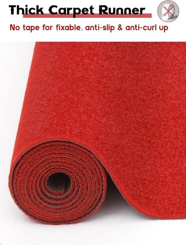 Red Carpet Runner for Party, 3x10ft Extra Thick Non-Slip Red Aisle Runner Rugs for Proposal Wedding and Events Prom Decorations, Outdoor Carpet, Entryway Rug Indoor Red Runner Rug for Hallway in Saudi Arabia