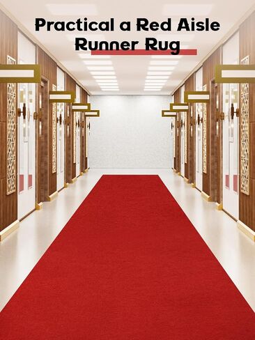 Red Carpet Runner for Party, 3x10ft Extra Thick Non-Slip Red Aisle Runner Rugs for Proposal Wedding and Events Prom Decorations, Outdoor Carpet, Entryway Rug Indoor Red Runner Rug for Hallway in Saudi Arabia