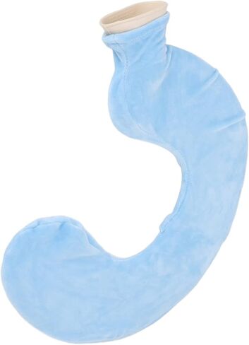 U Shaped Hot Water Bottle Warm Neck Soft Rubber Hot Water Bag with Detachable Cloth Cover (Beige) in Saudi Arabia