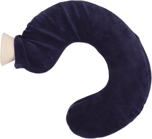 U Shaped Hot Water Bottle Warm Neck Soft Rubber Hot Water Bag with Detachable Cloth Cover (Beige) in Saudi Arabia