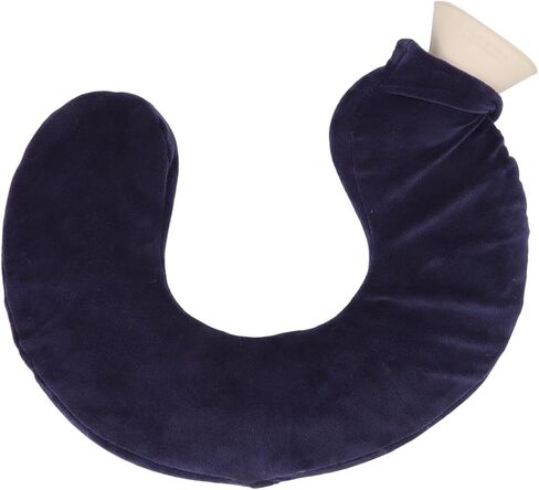 U Shaped Hot Water Bottle Warm Neck Soft Rubber Hot Water Bag with Detachable Cloth Cover (Beige) in Saudi Arabia