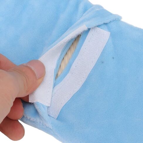 U Shaped Hot Water Bottle Warm Neck Soft Rubber Hot Water Bag with Detachable Cloth Cover (Beige) in Saudi Arabia