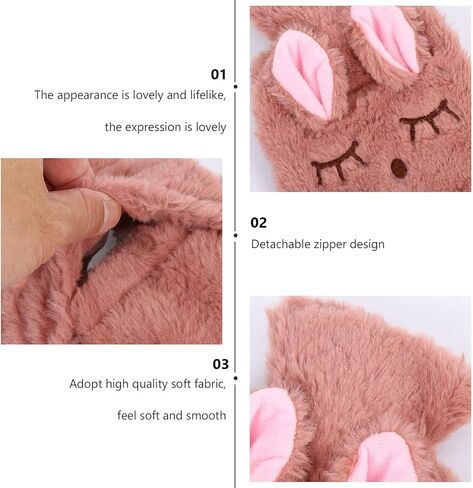My Rita 1 Set Warm Water Bag Portable hot Water Bag Heated Hand Warmers Water Injection Pouch hot Water Bottles Easter Gifts Mini Gifts Hot Water Bag with Cover Animal Electric Plush (Beige) in Saudi Arabia